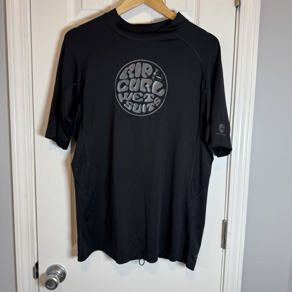 Rip Curl Other - Rip Curl Mens UPF 50+ Black Short Sleeve Rash Guard size XXL 2x UV Protection